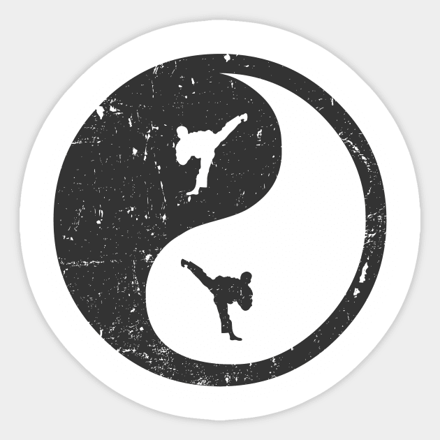 Taekwondo Ying Yang T-Shirt Sticker by Jonny1223